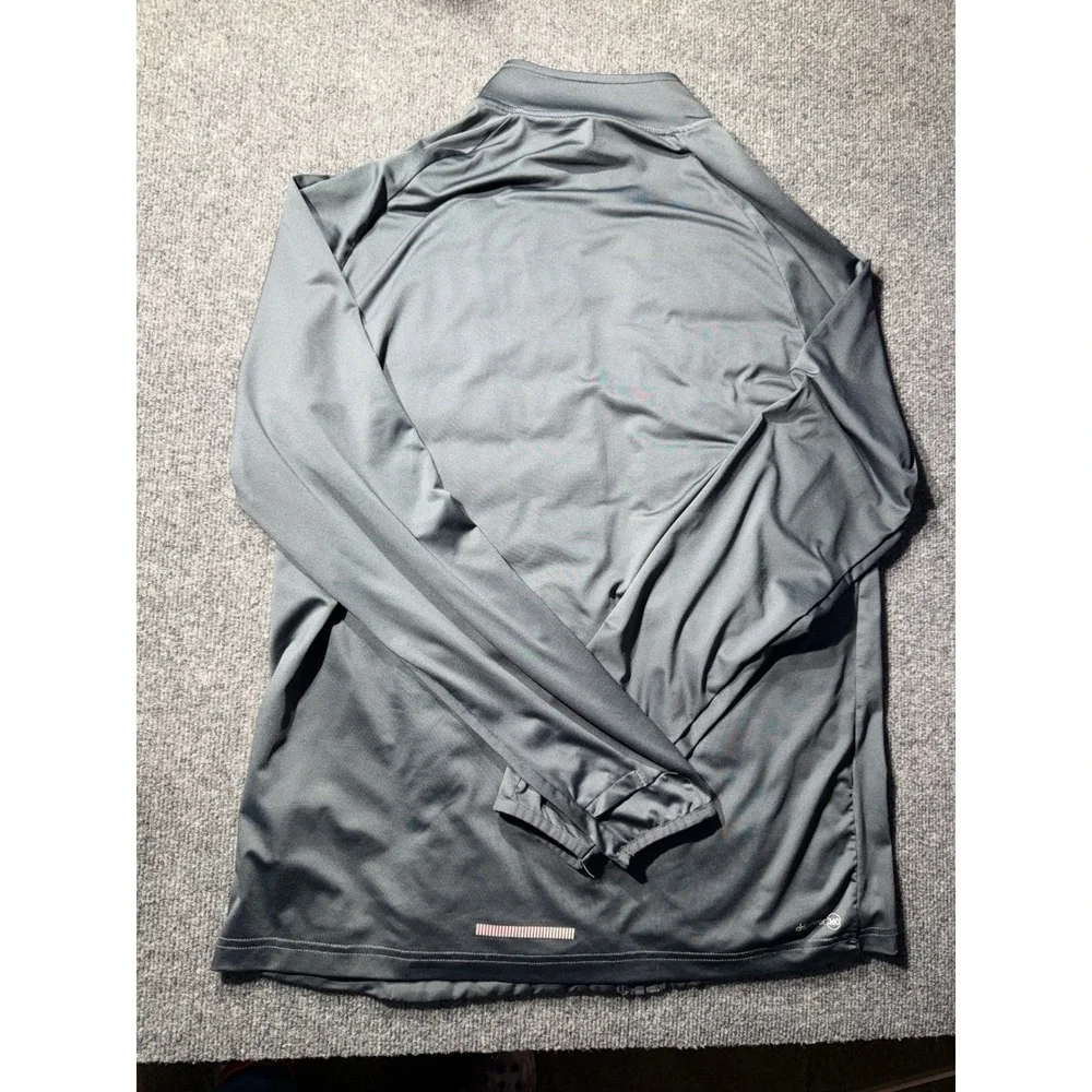 Russell Mens Dri-Power 360 Hybrid Training Jacket Gray Quilted Full Zip Large